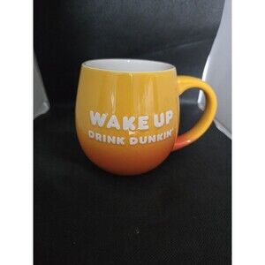 DUNKIN DONUTS COFFEE MUG. WAKE UP DRINK DUNKIN MUG. Art Deco 3D Mug. B259